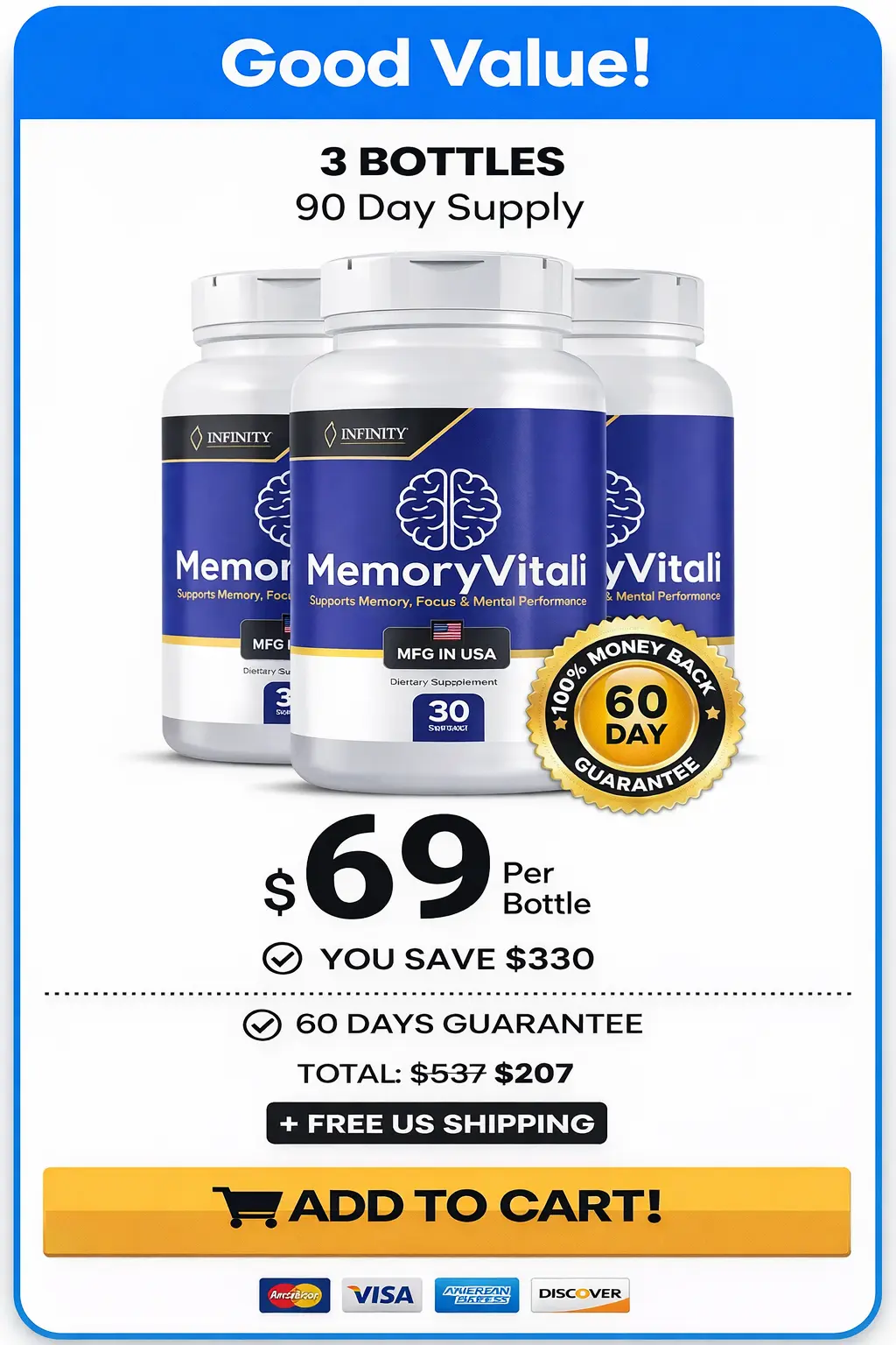 MemoryVitali 3 Bottle Price